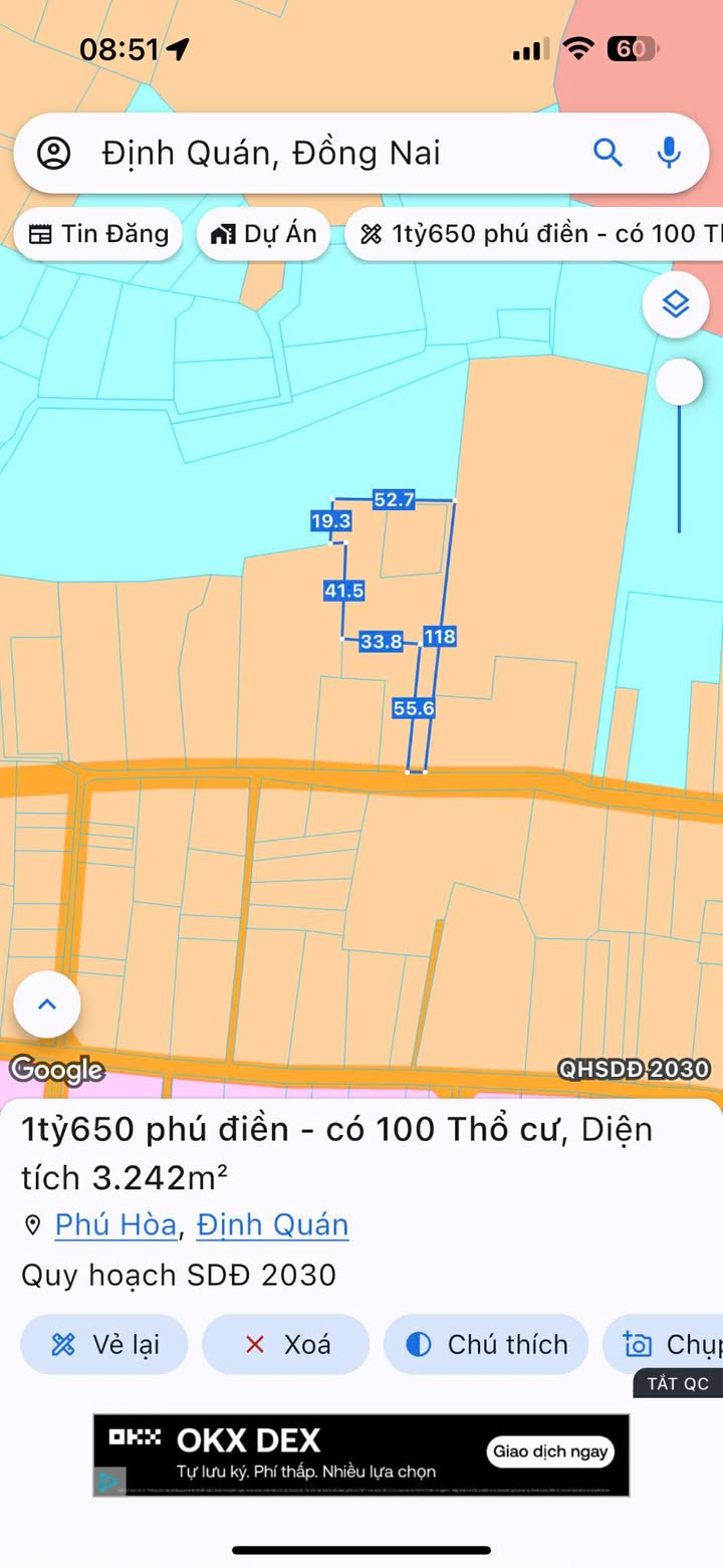 Lô đất 3.200m² xã Phú Hòa, Đồng Nai giá chỉ 1.65 tỷ - Sổ đỏ chính chủ!