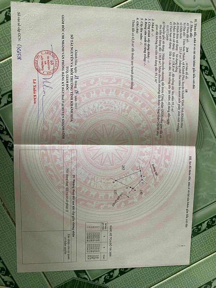 Đất nền thổ cư Khánh Vĩnh 402m² giá 450 triệu - Đầu tư sinh lợi ngay!