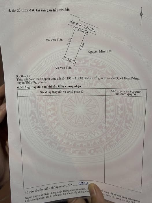 Đất nền TDP Lâu Trại, Hoa Động, 69.8m² giá 2.8 tỷ - Cần bán gấp chính chủ!