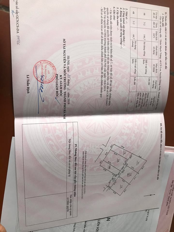 Đất chính chủ Cổ Loa 146,7m² - Sổ đỏ, giá thỏa thuận, vị trí thuận lợi!