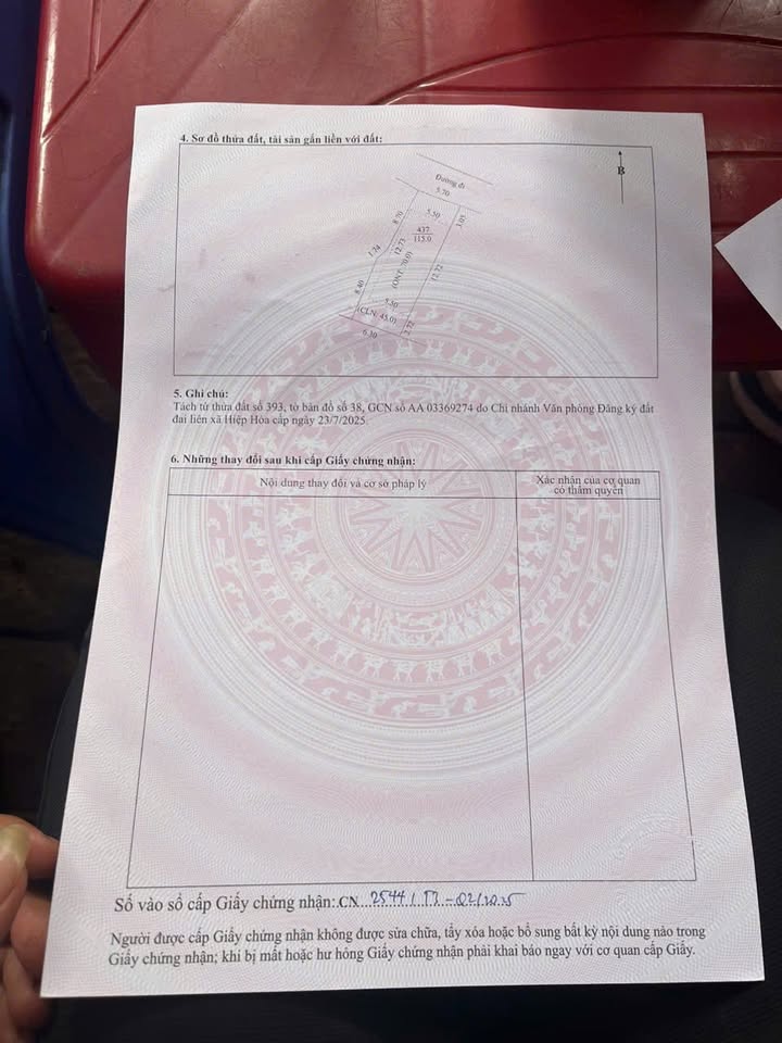 Đất nền Hiệp Hòa Bắc Giang 120m² giá chỉ 799 triệu - Đầu tư sinh lời ngay!