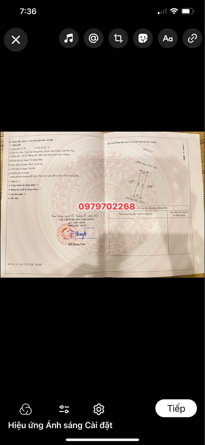 Đất liền kề 150m² mặt tiền 6m tại Quốc lộ 32, Phú Thọ - Giá 2.9 tỷ thương lượng!