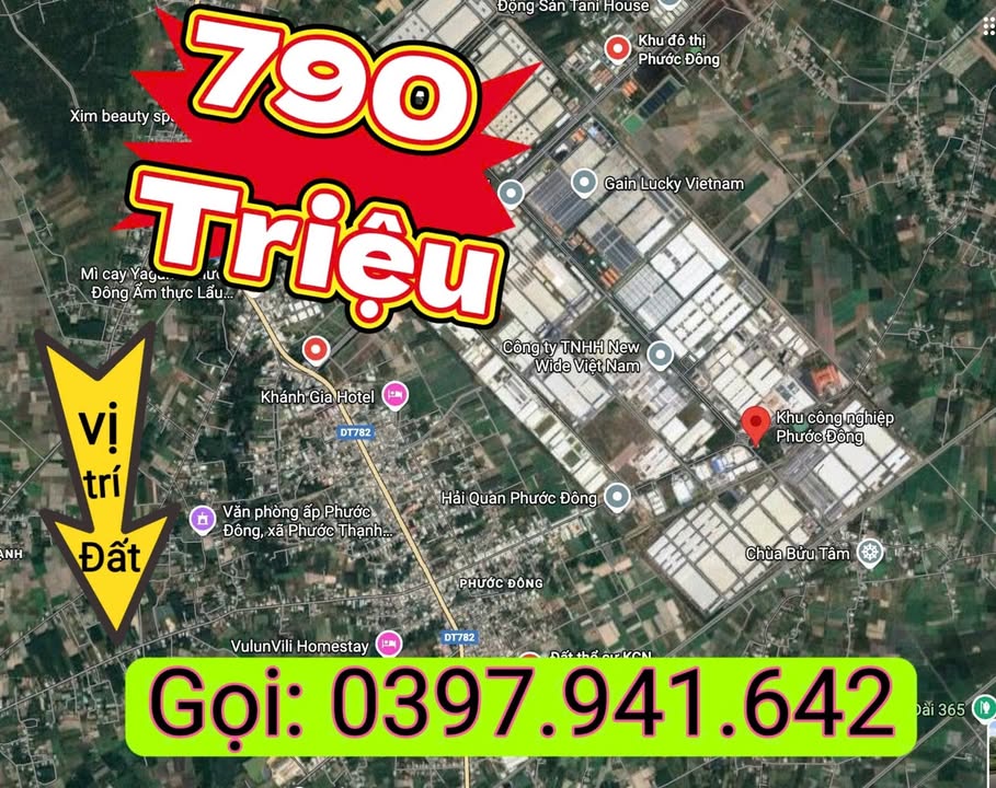 Đất ngay KCN Phước Đông 130m² giá 790 triệu - Vị trí kinh doanh sầm uất!