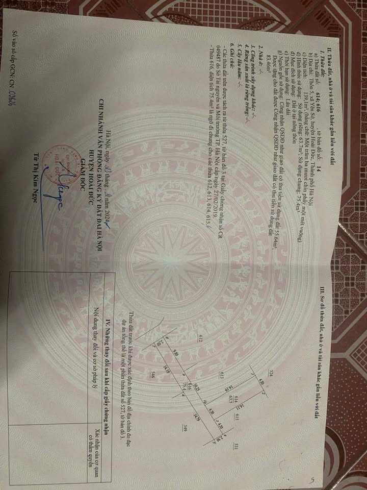 Lô đất thổ cư 63.7m² tại Yên Sở, Hoài Đức - Chính chủ cần bán gấp!