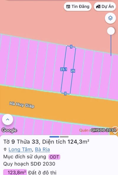 Đất mặt tiền đường Hà Huy Giáp, Long Tâm 125m² giá 2.85 tỷ - Pháp lý rõ ràng, sẵn sàng đầu tư!