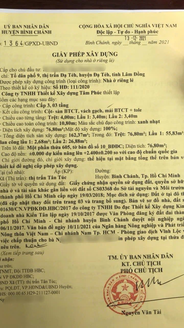 Đất nền thổ cư Tân Túc, Bình Chánh 76m² giá 3.7 tỷ - Cơ hội đầu tư hấp dẫn!