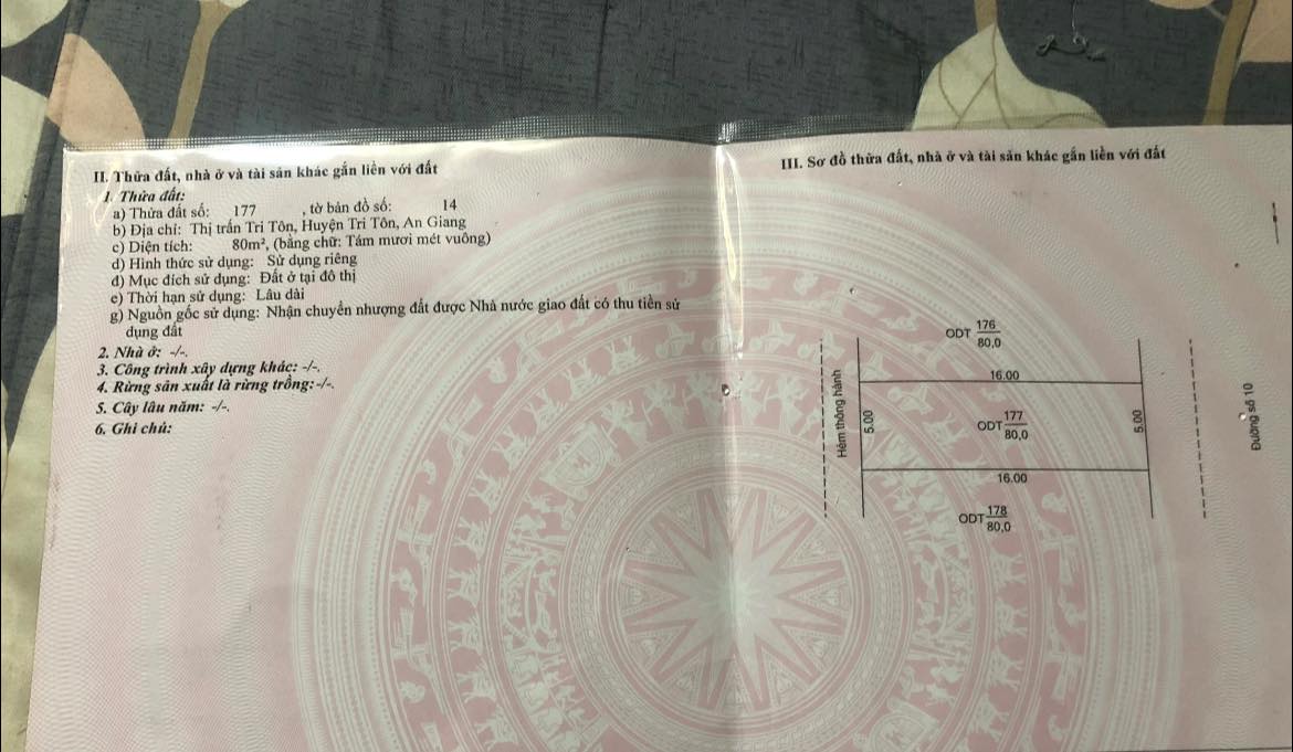 Đất nền khu Sao Mai, Tri Tôn 80m² giá 780 triệu - Đầu tư sinh lời ngay!