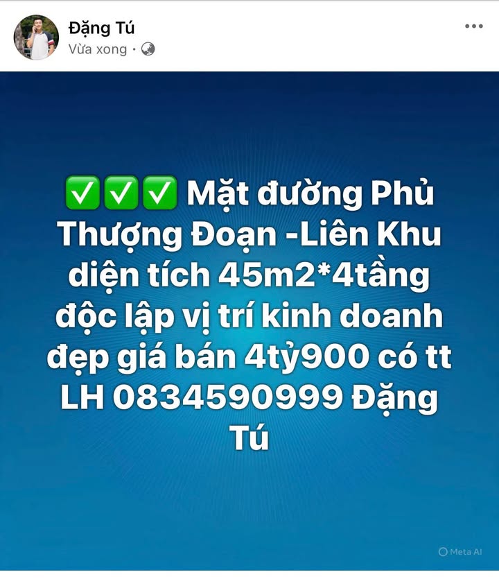 FrontHouse mặt đường Phủ Thượng Đoạn, 45m², giá 4.9 tỷ - Vị trí kinh doanh lý tưởng!