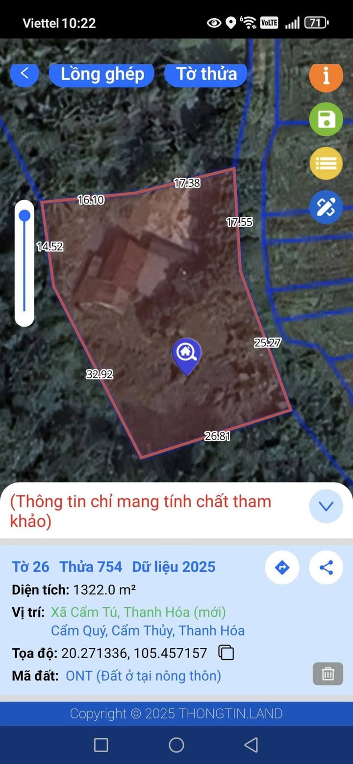 Đất nền Cẩm Quý Cẩm Thủy 1322m² giá 500 triệu - Cơ hội đầu tư sinh lời!