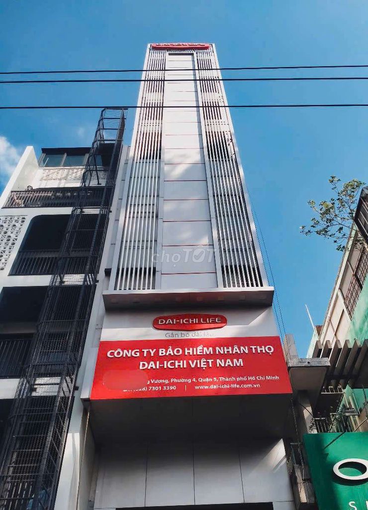 Cho Thuê Tòa Nhà Văn Phòng 9 Tầng Đường Hùng Vương Q5 - Giá 100 Triệu/Tháng