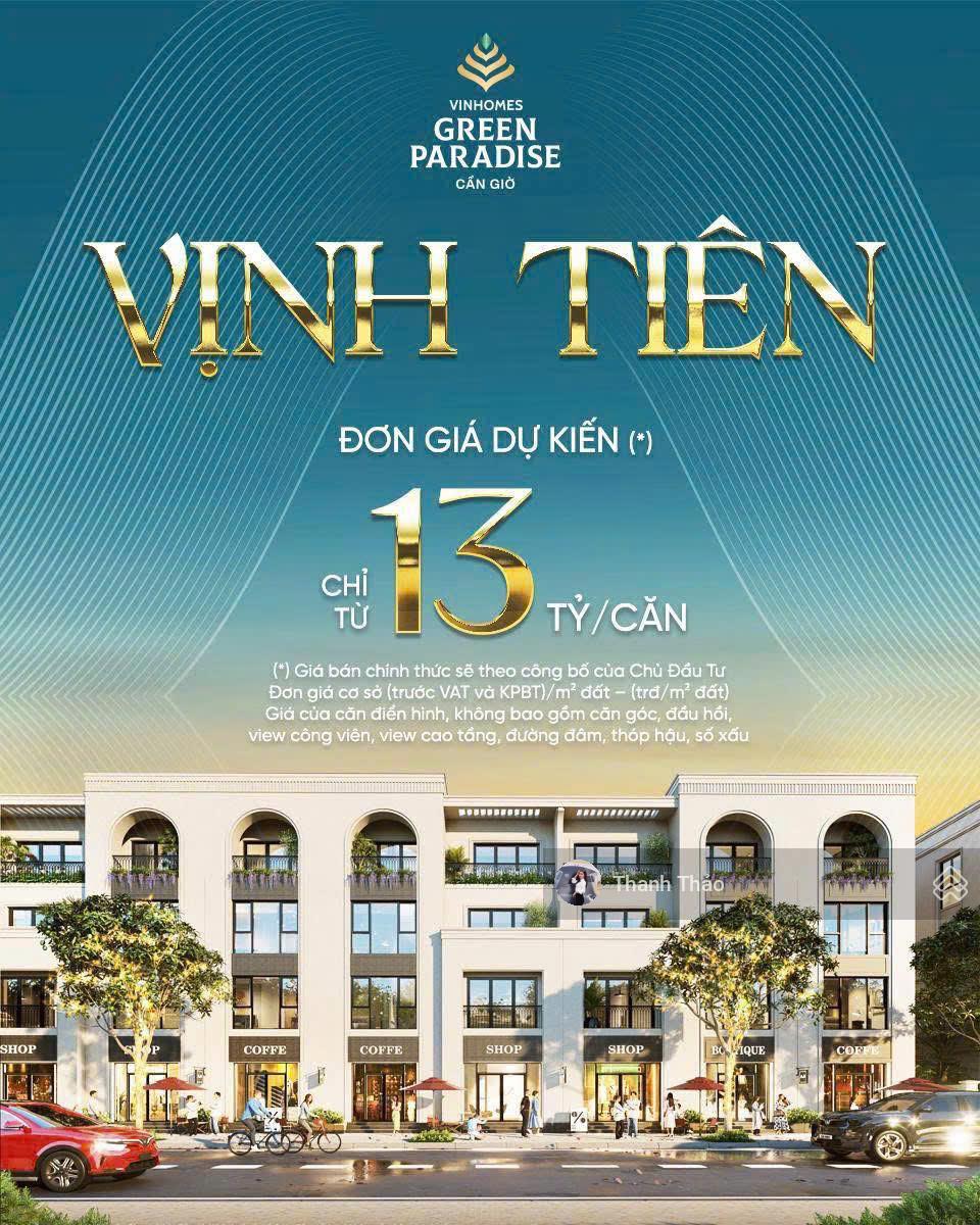 Biệt thự song lập Vinhomes Green Paradise 189m² giá 19.5 tỷ - Đầu tư sinh lời ngay!