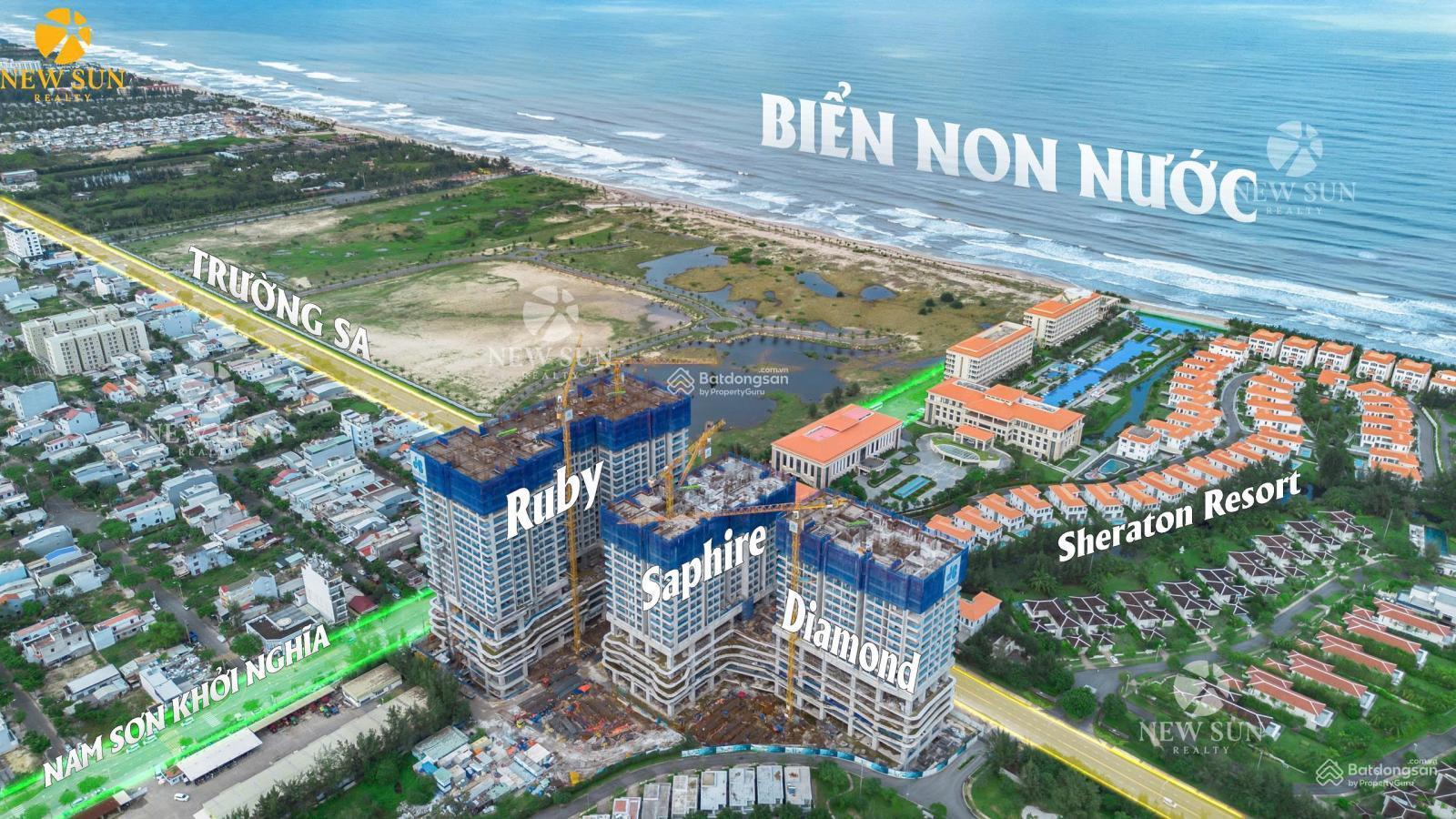 Căn hộ 2PN Newtown Diamond Đà Nẵng 83m² giá 4.35 tỷ - View biển tuyệt đẹp!