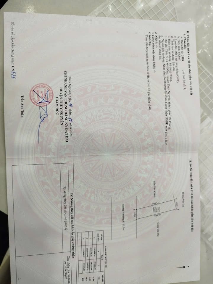 Đất mặt đường liên thôn Mỹ Đồng 64.8m² giá 1 tỷ - Kinh doanh thuận lợi!