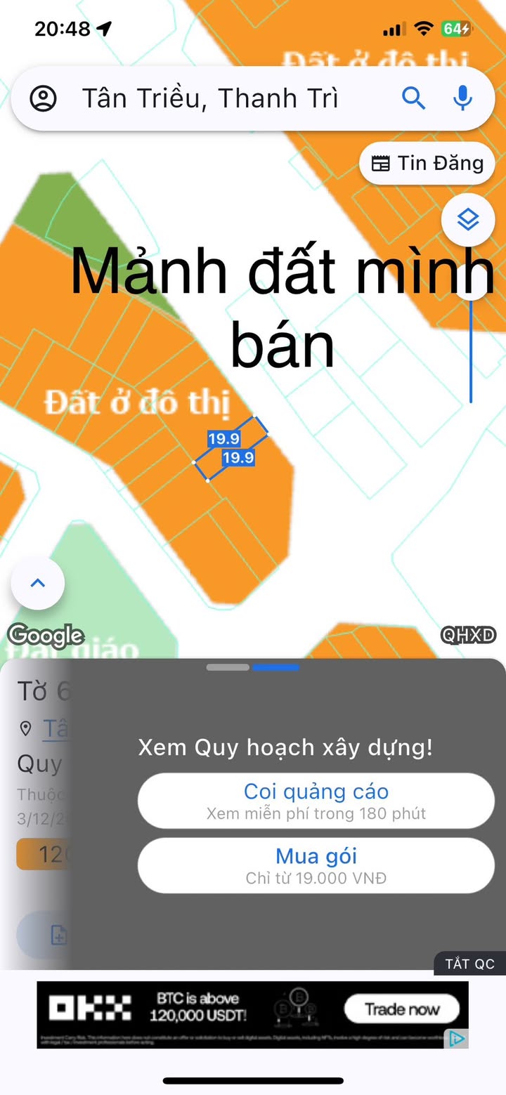 Đất nền Tân Triều, Thanh Trì 123m² giá chỉ 4x triệu - Cơ hội đầu tư sinh lời lớn!