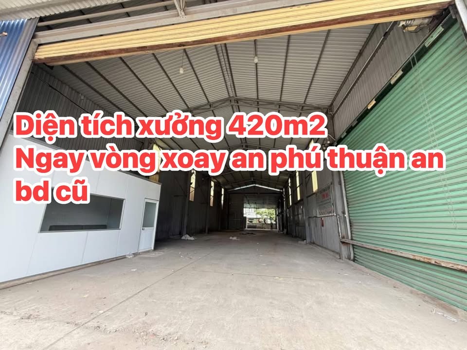 Xưởng 420m² tại An Phú, Thuận An - Đang cho thuê 30 triệu/tháng - Giá 15.5 tỷ