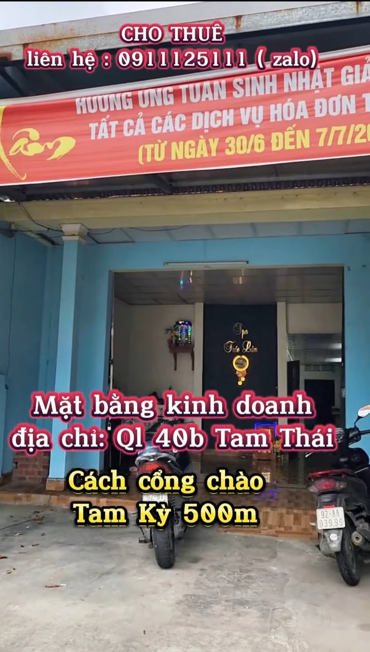 Nhà mặt tiền Quốc lộ 40B, Tam Kỳ 150m² - Giá thuê mềm, kinh doanh thuận lợi!