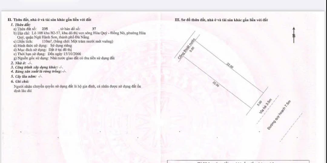 Đất nền Hói Kiểng 19, Hòa Quý, 110m² giá 4.99 tỷ - Đầu tư sinh lời ngay!