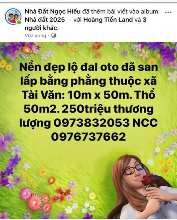 Đất nền Tài Văn, Trần Đề 500m² giá 250 triệu - Cơ hội đầu tư tốt!