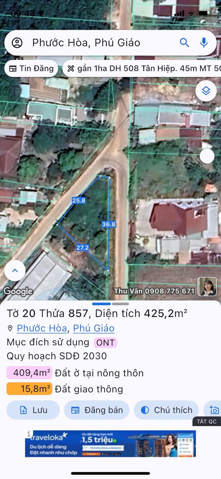 Đất nền Phước Hoà 400m² - Cơ hội đầu tư kinh doanh hiếm có!