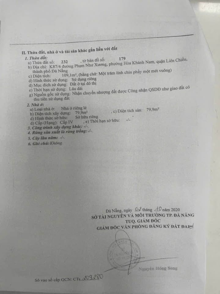 Đất Kiệt 87 Phạm Như Xương 109m² giá 2.35 tỷ - Tặng 5 phòng trọ