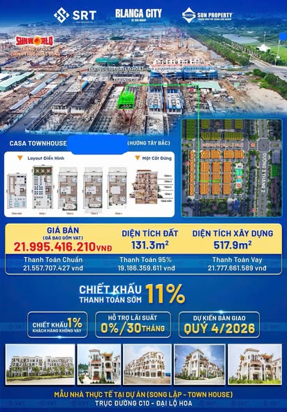 Shophouse CASA Blanca City Vũng Tàu 131m² giá 21.995 tỷ - Cơ hội đầu tư sinh lời tuyệt vời!