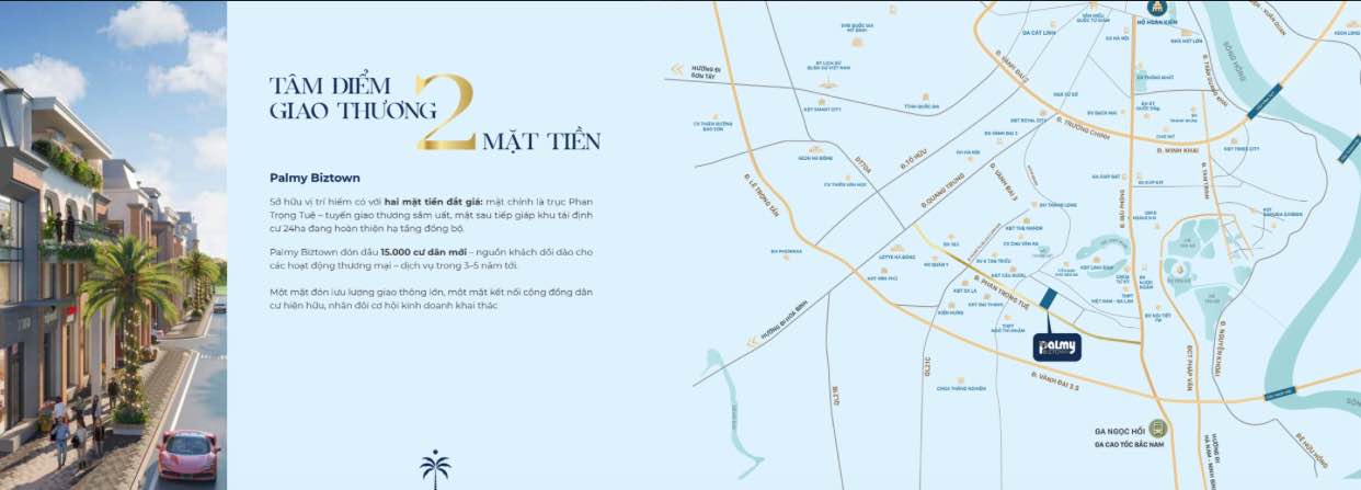 Shophouse Palmy Biztown Thanh Trì 75m² giá 7.6 tỷ - Đầu tư sinh lời lý tưởng!