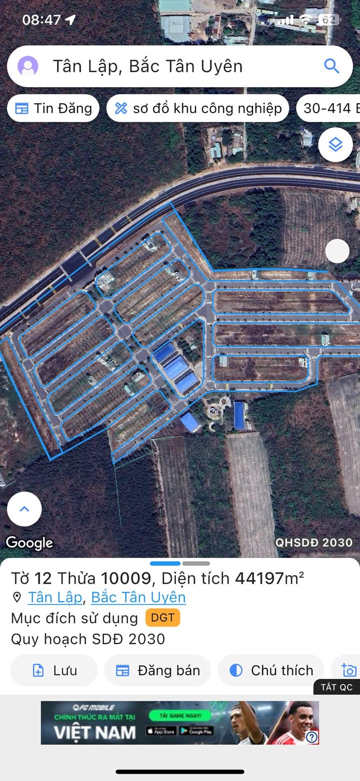 Đất thổ cư Tân Lập 80m² giá 1 tỷ - Đầu tư sinh lời tại khu công nghiệp!