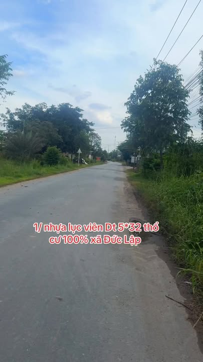 Đất thổ cư 160m² xã Đức Lập Hạ, Long An - Giá chỉ 850 triệu!