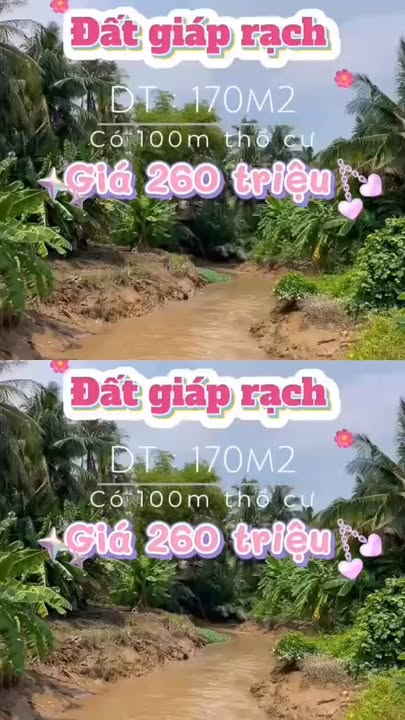 Đất vườn Tân Thới 170m² giá 260 triệu - Sổ hồng riêng, gần gũi thiên nhiên!