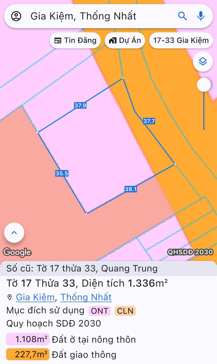 Đất thổ cư 200m² tại Gia Kiệm, Thống Nhất, Đồng Nai - Giá chỉ 7 tỷ!