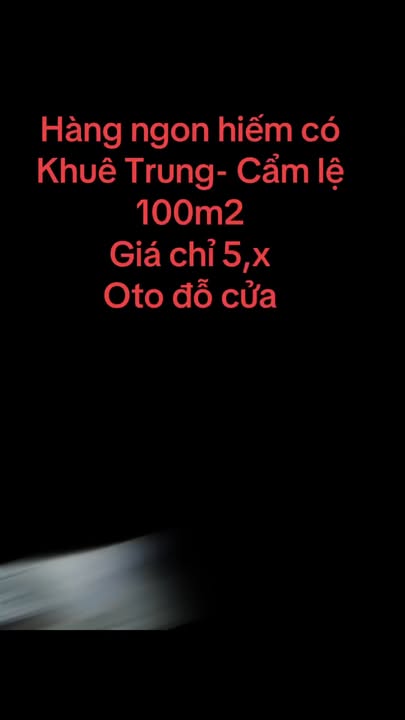 Đất nền Khuê Trung, Cẩm Lệ 100.7m² giá 5 tỷ - Sẵn sàng xây dựng ngay!