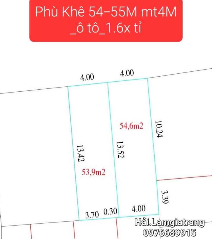 Đất nền Phù Khê 55m² giá 1.6 tỷ - Đầu tư sinh lời ngay!