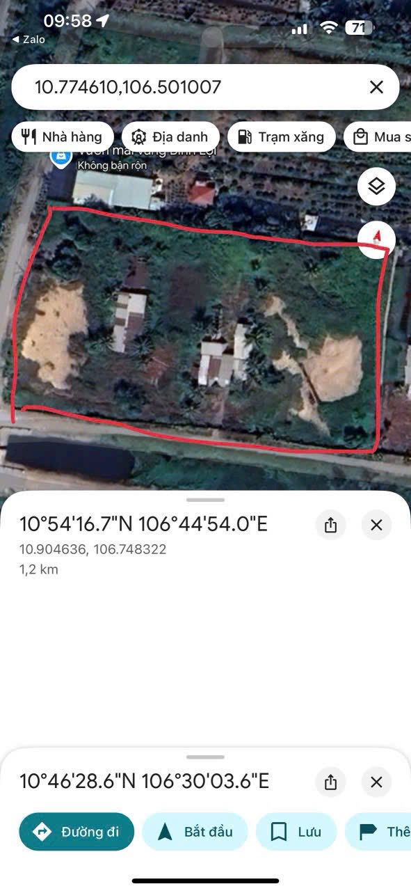 Đất nền 12.000m² đường Vườn Thơm, Bình Lợi, Bình Chánh giá 34 tỷ - Cơ hội đầu tư lý tưởng!