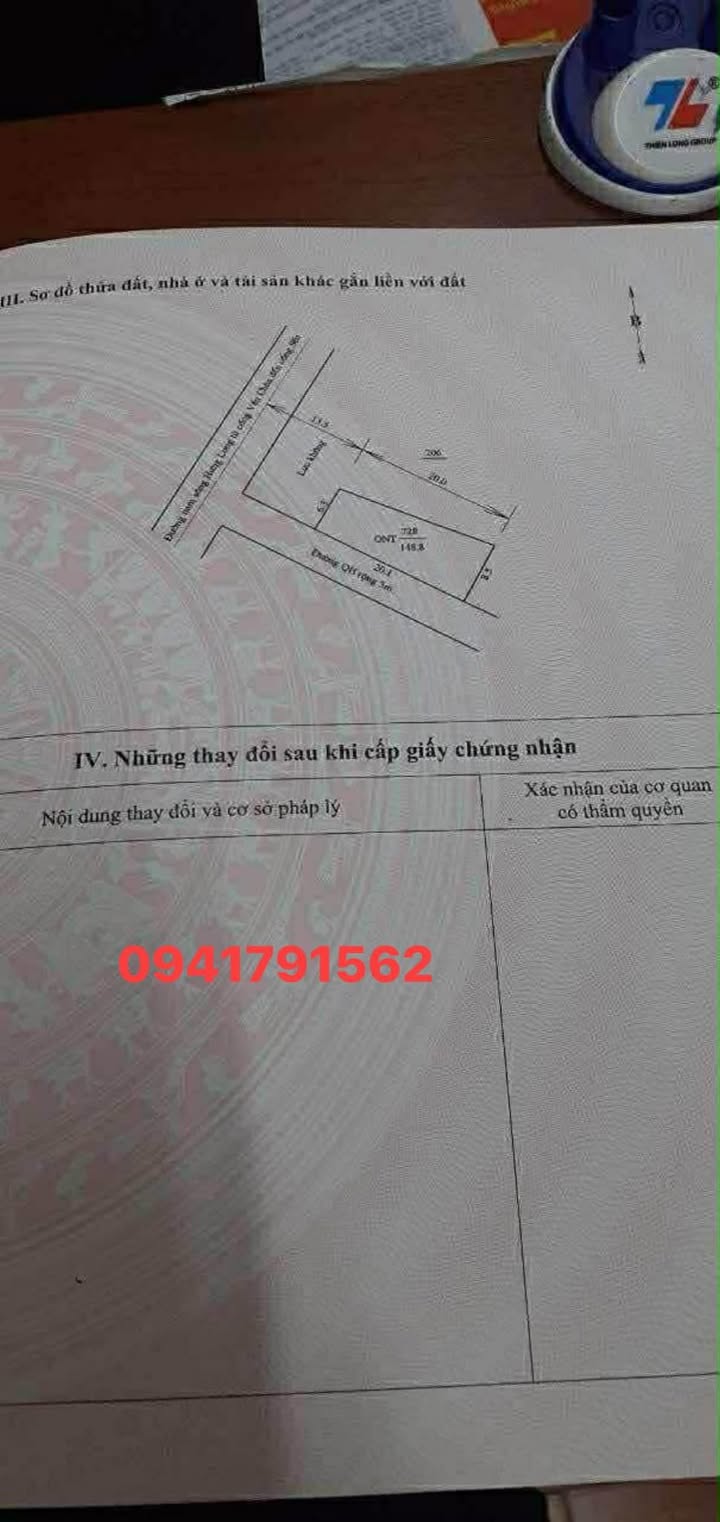 Đất nền 2 mặt tiền xã Ba Đình, Nga Sơn, Thanh Hóa 149m² - Đầu tư sinh lời hấp dẫn!