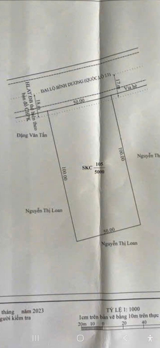 Đất mặt tiền Quốc lộ 13, Thới Hòa, 5000m² giá 37 tỷ - Cơ hội đầu tư tốt!