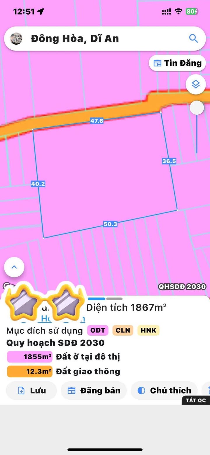 Đất nền phân lô Đông Hòa Dĩ An 1876m² giá 42 tỷ - Cơ hội đầu tư tuyệt vời!