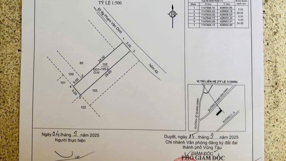 Đất nền Phạm Văn Dinh, Thắng Nhất, 145m² - Vị trí đắc địa, giá tốt!