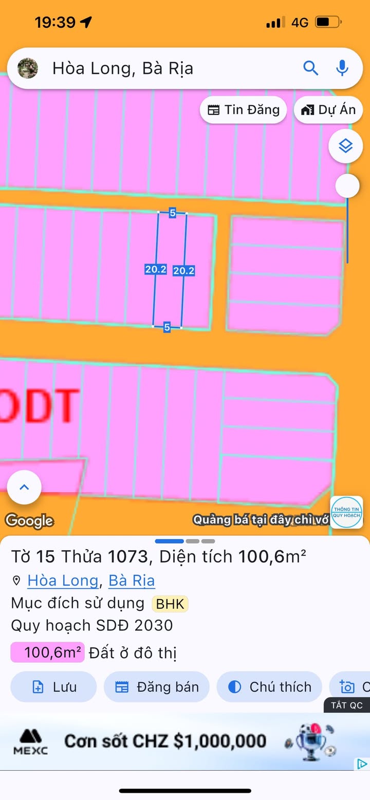 Đất nền Bà Rịa - Vũng Tàu 100m² giá 3.8 tỷ - Cặp góc thoát hiểm cực đẹp!