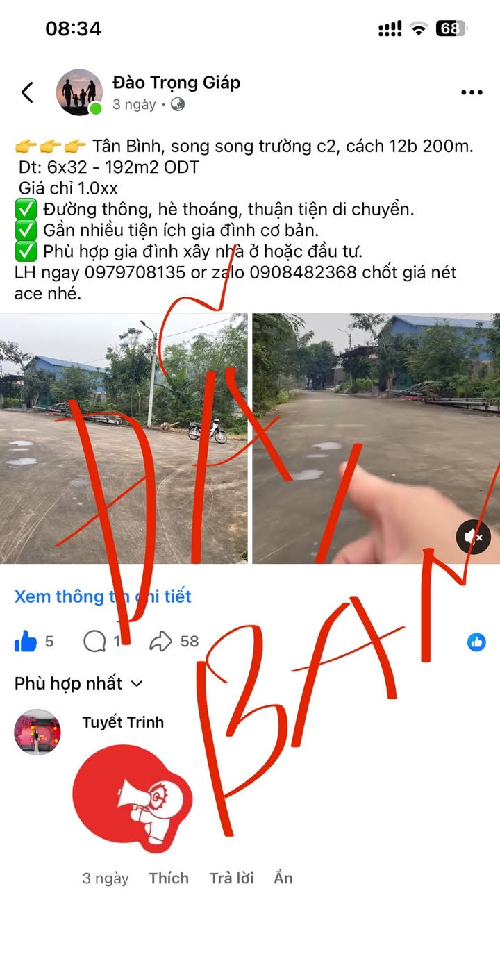 Đất nền Tân Bình, Tam Điệp 192m² giá chỉ 1 tỷ - Đầu tư sinh lời ngay!