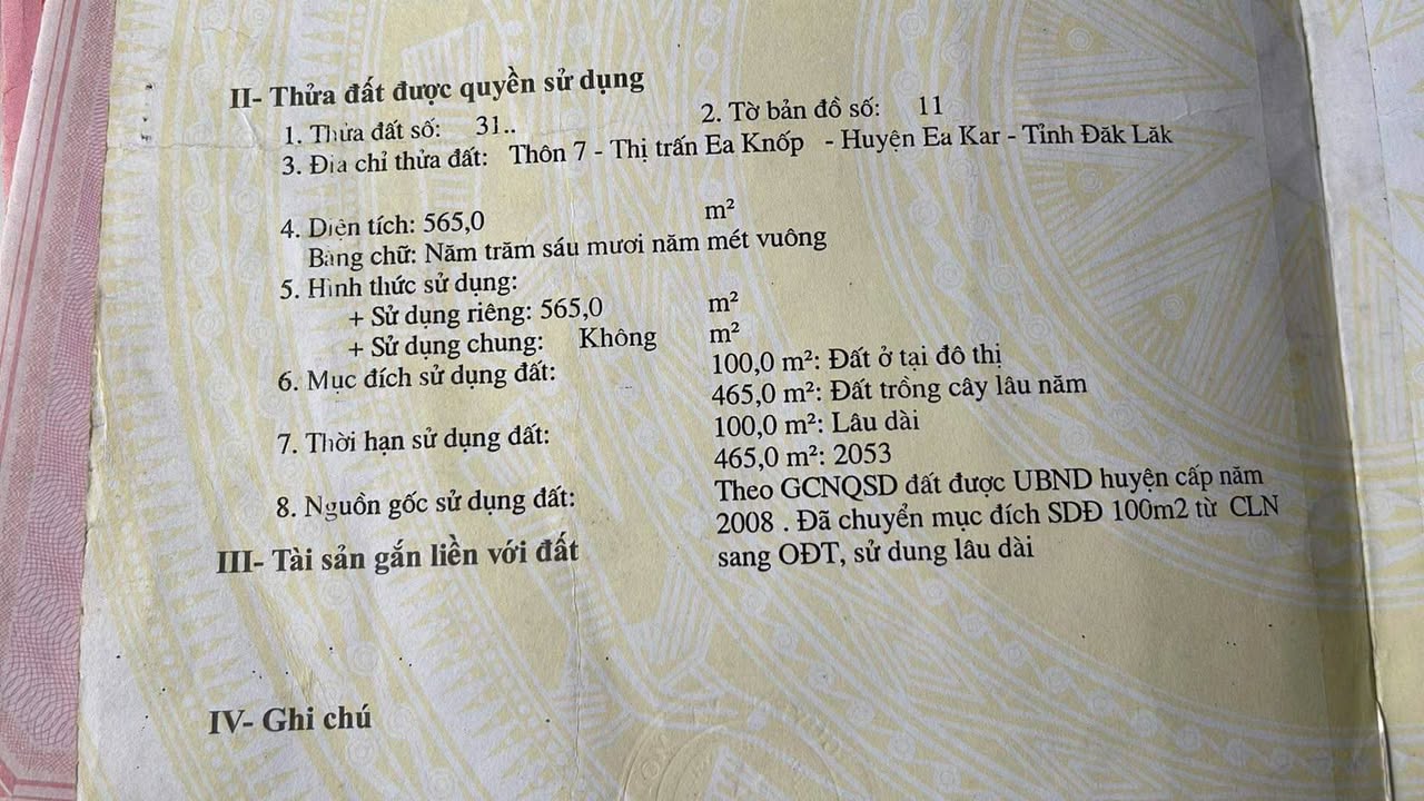 Đất thổ cư 560m² thôn 7, xã Ea Knốp, chỉ 700 triệu - Đầu tư sinh lời ngay!