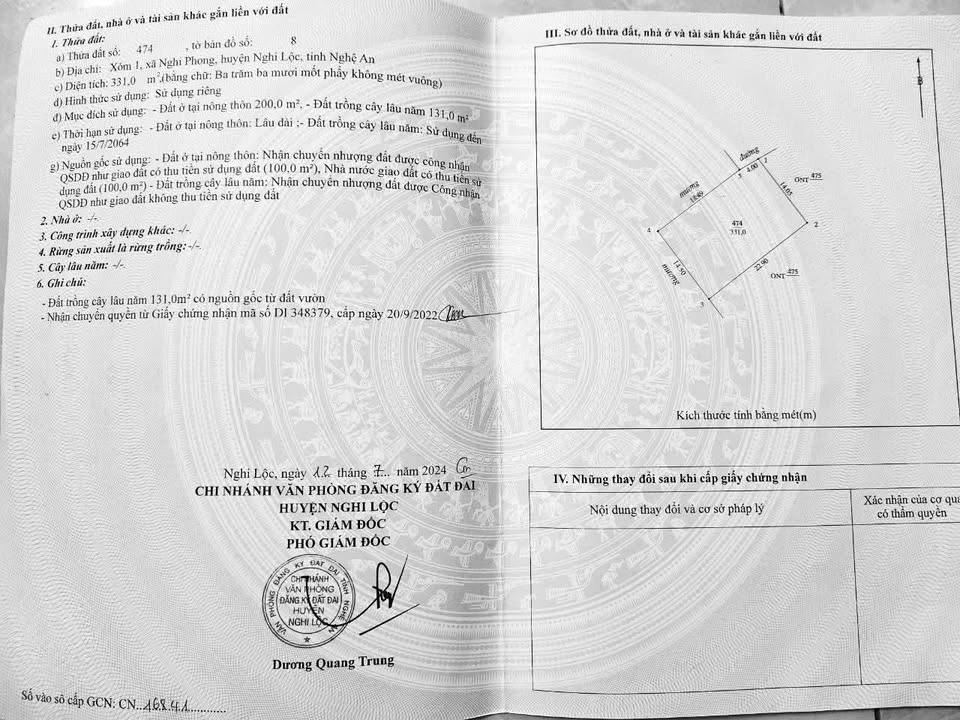 Đất nền 331m² xóm 1, phường Vinh Lộc, Nghệ An - Giá đầu tư hấp dẫn!