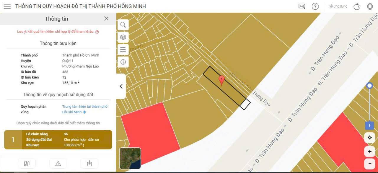 Bán gấp mặt tiền Trần Hưng Đạo, Đa Kao, Q1 - Diện tích 155m², giá 80 tỷ - Đầu tư sinh lời tốt!