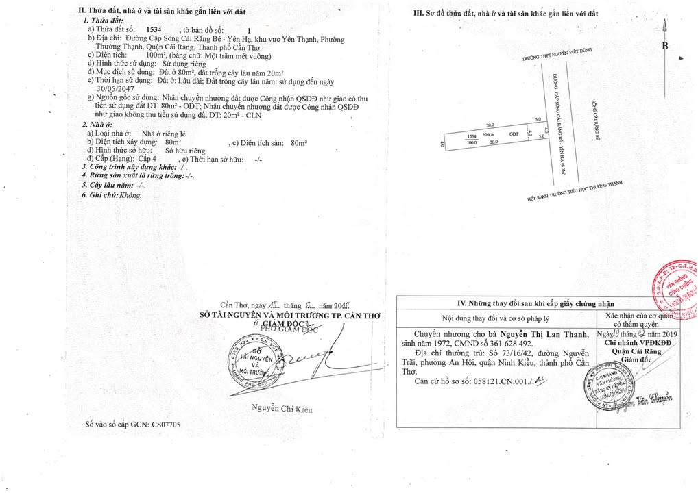 Nhà cấp 4 thổ cư Cái Răng 100m² giá 2.2 tỷ - Chính chủ bán gấp!