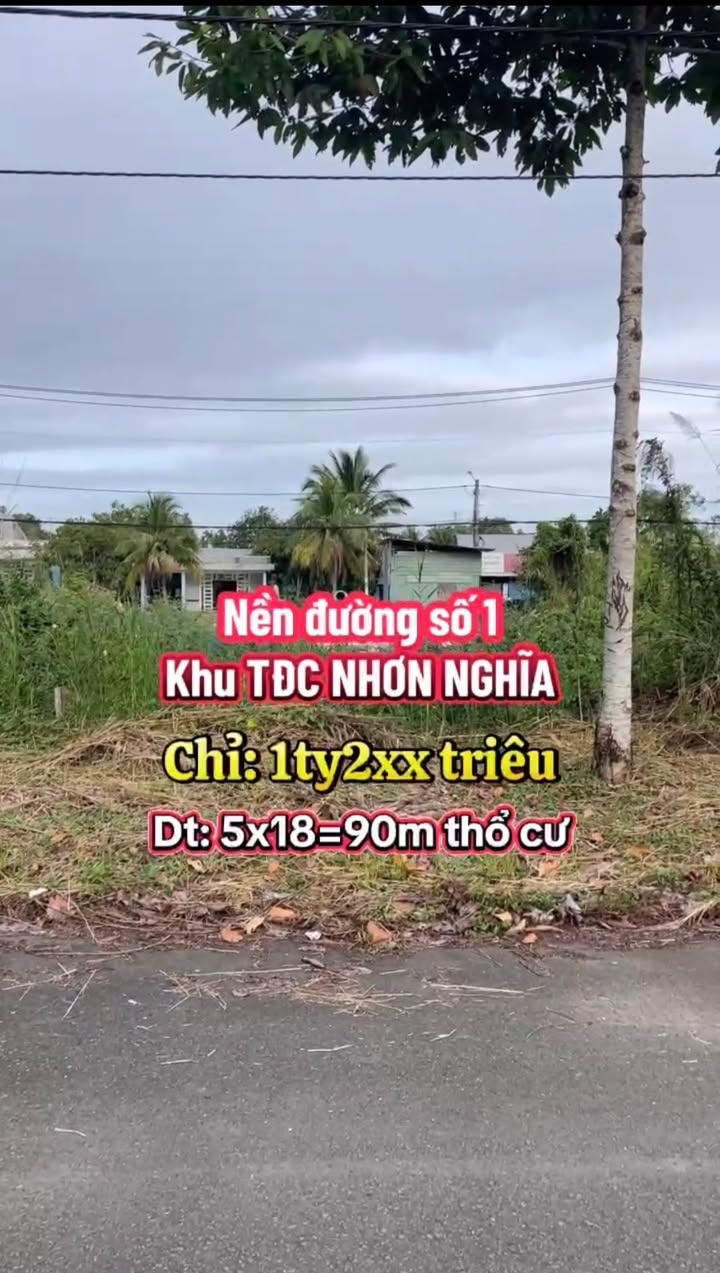 Đất nền Nhơn Nghĩa, Phong Điền, 90m² giá 1.2 tỷ - Đối diện công an xã!
