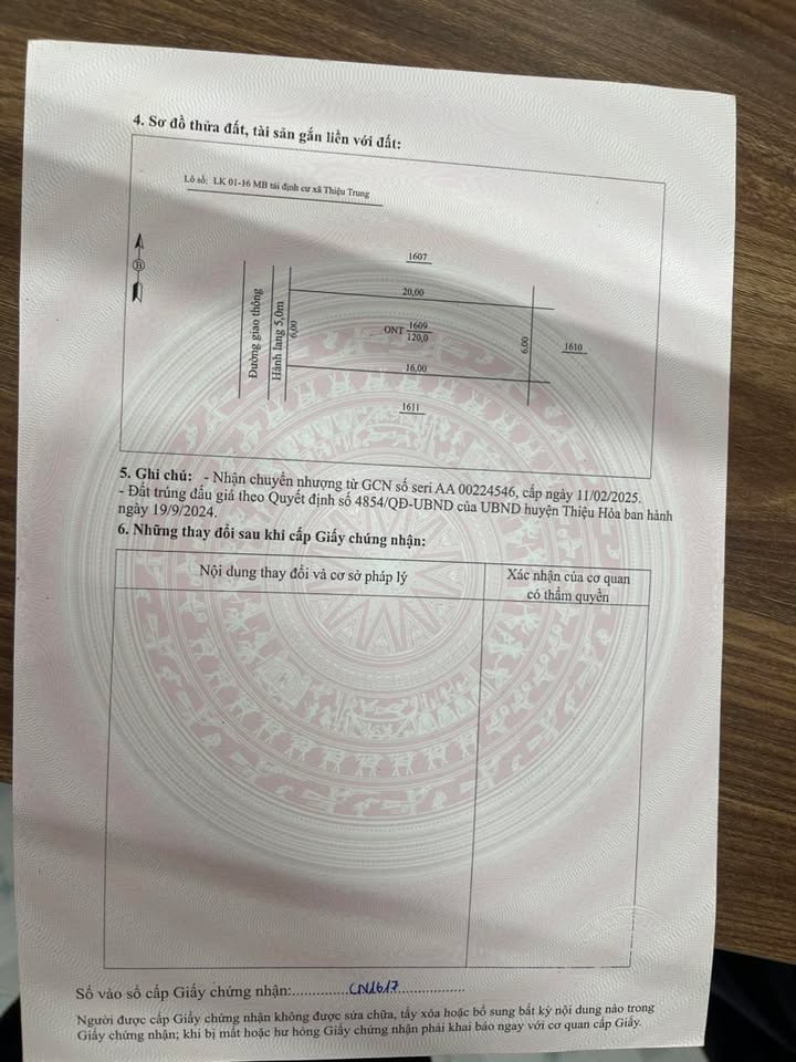 Đất nền Thiệu Trung 120m² giá 1.3 tỷ - Nhanh tay sở hữu!