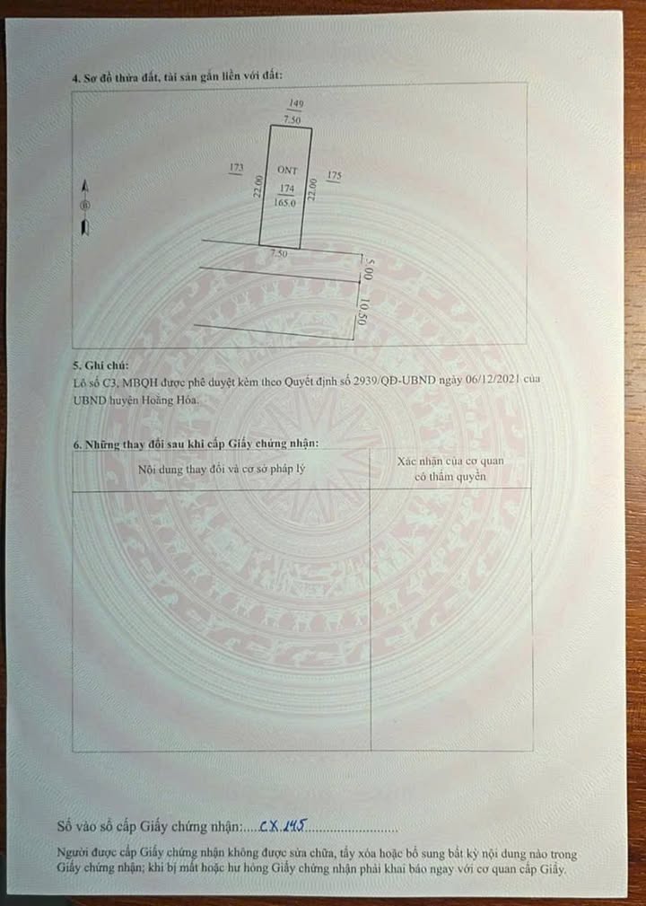 Đất nền Hoằng Đồng - Hoằng Hóa 165m² chỉ 1.6 tỷ - Cơ hội đầu tư sinh lời!