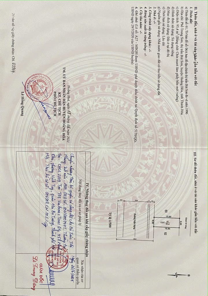 Đất nền Bút Sơn, Hoằng Hóa 95,4m² - Giá thương lượng hấp dẫn!