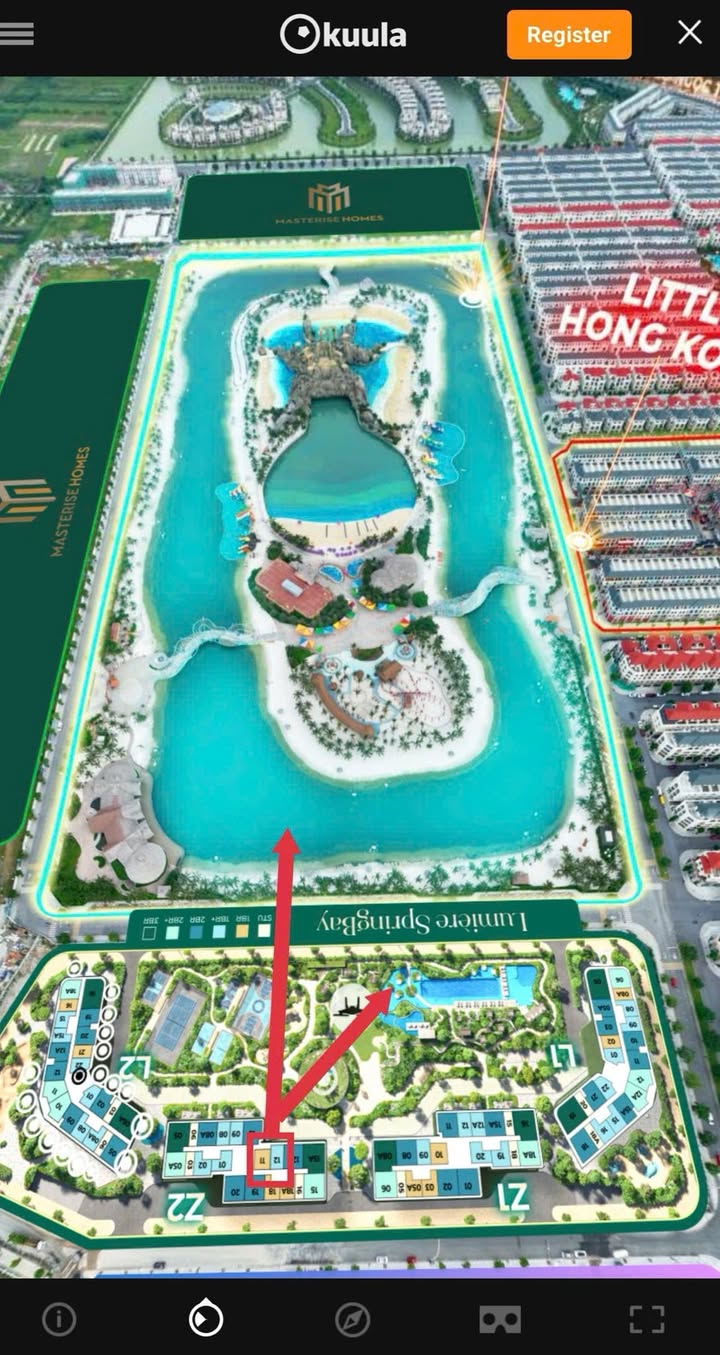 Căn hộ 1PN Lumiere SpringBay 44m² giá 3.3 tỷ - View biển hồ tuyệt đẹp!