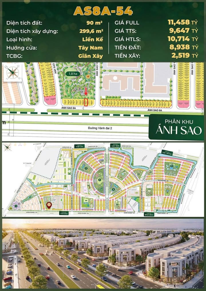 Shophouse 4 tầng đường Ánh Sao 8A, Hải Phòng giá 11.458 tỷ - Đầu tư sinh lời ngay!