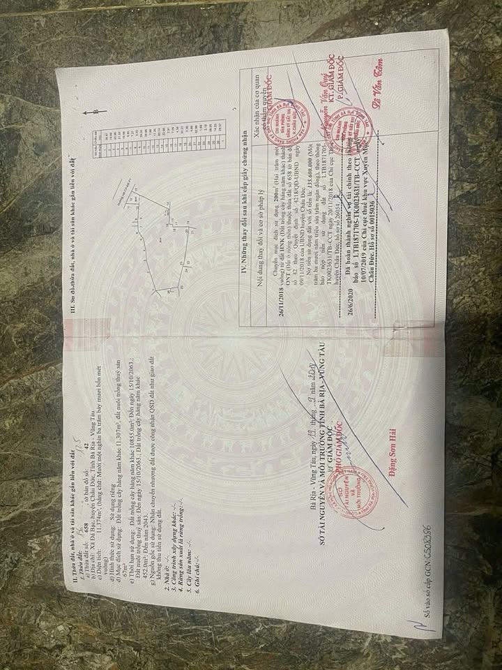 Đất nền Đá Bạc Châu Đức 11.374m² giá 20 tỷ - Pháp lý rõ ràng, cách Hồ Tràm chỉ 15km!